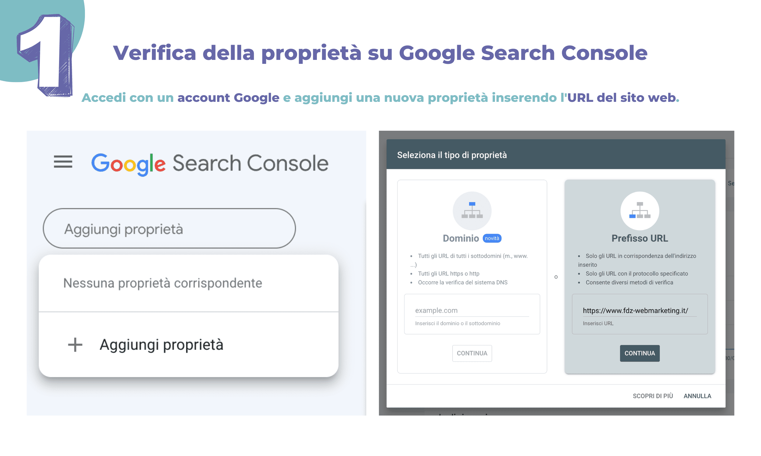 Come collegare il sito a Google Search Console - Step 1